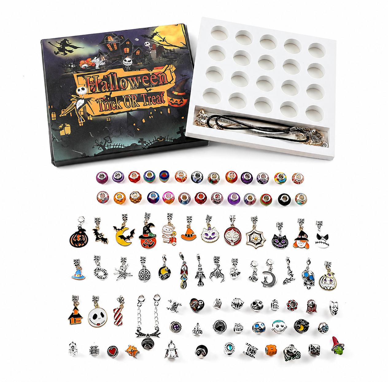 Halloween calendar set with charms
