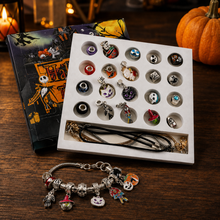 Halloween countdown calendar in an autumn setting