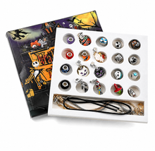 Open Halloween countdown calendar with charms